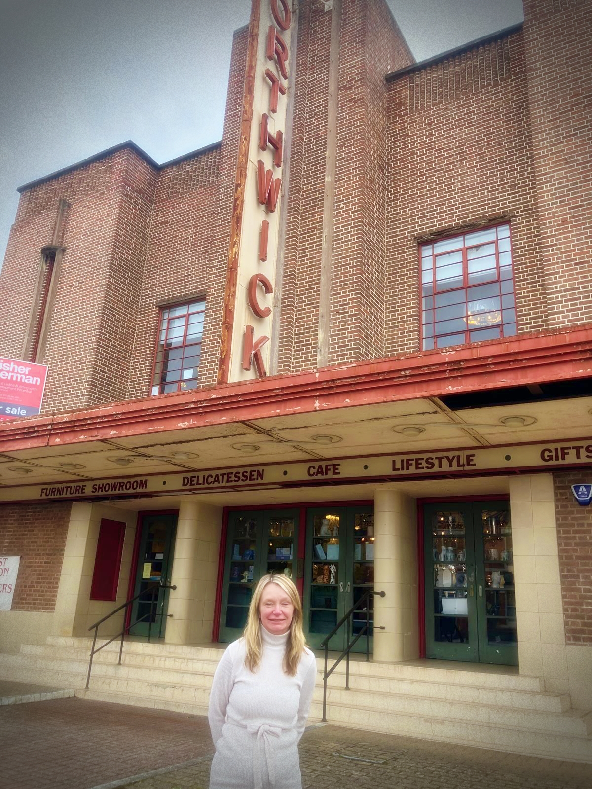 Cllr Allcott in front of the iconic Northwick Cinema