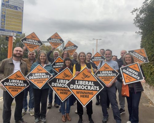 Cllr Sam Ammar with her team including Cllr’s John Rudge and Sarah Murray