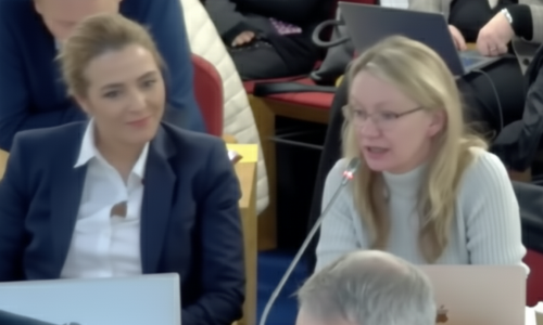 Cllr Allcott (r) with Cllr Sam Ammar in Thursdays (6th) Full Council meeting