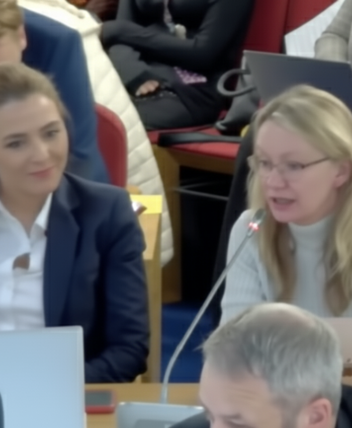 Cllr Allcott (r) with Cllr Sam Ammar in Thursdays (6th) Full Council meeting