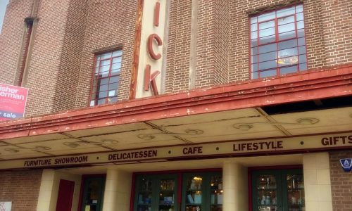 Cllr Allcott in front of the iconic Northwick Cinema